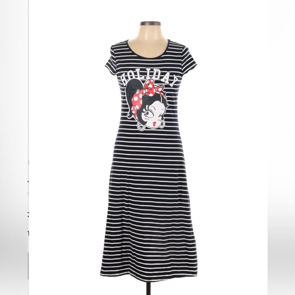 Puella striped graphic print maxi dress, size L